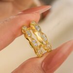 S925 Vintage Round Cut Jacket Wedding Band For Women In Sterling Silver - Image 7