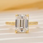 S925 Gorgeous Emerald Cut Engagement Ring For Women In Sterling Silver - Image 3
