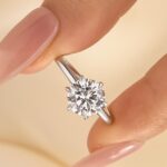 S925 Classic Round Cut Solitaire Engagement Ring for Her
