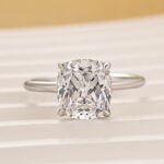 S925 Elegant 3.0 Carat Cushion Cut Engagement Ring for Women In Sterling Silver - Image 3
