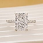 S925 Exclusive 4.5Ct Radiant Cut Engagement Ring For Women In Sterling Silver - Image 8