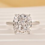 S925 Sparkle 6.0CT Cushion Cut Engagement Ring For Women In Sterling Silver - Image 3
