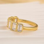 S925 2.8Ct Emerald Cut Bezel Half Wedding Band Travel Ring In Sterling Silver - Image 8