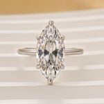 S925 Classic 4.0Ct Marquise Cut Hidden Halo Engagement Ring Travel Ring - Image 5