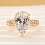 S925 Luxe 5.0Ct Pear Cut Engagement Ring Travel Ring In Sterling Silver - Image 6