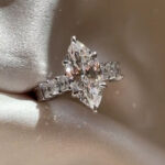 S925 4.0Ct Marquise Cut Side Stone Engagement Ring Travel Ring In Sterling Silver