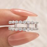 S925 Classic 0.77Ct Insert Wedding Band Engagement Ring Enhancer