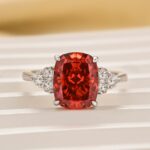 S925 4.0Ct Cushion Cut Side Stone Engagement Ring Travel Ring In Sterling Silver - Image 7