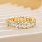 S925 3.5Ct Emerald Cut Women's Wedding Band In Sterling Silver - Image 8