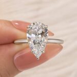 S925 4.5Ct Pear Cut Engagement Ring Travel Ring In Sterling Silver - Image 4