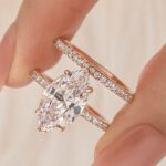 S925 4.0Ct Marquise Cut Wedding Ring Set Travel Ring With Classic Wedding Band - Image 8