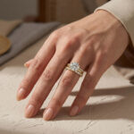 S925 4.0Ct Classic Round Cut Engagement Ring in Sterling Silver with Simple Wedding Band - Image 2