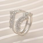 S925 0.8Ct Crown-Shaped Insert Wedding Band Engagement Ring Enhancer - Image 4