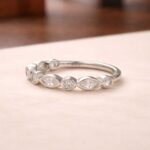 S925 Maxine Elegant Marquise Cut & Round Cut Simulated Diamond Wedding Band - Image 20