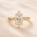 S925 Moissanite 3.0Ct Marquise Cut Twist Engagement Ring For Women - Image 6