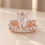 S925 3PC Wedding Set Elegant 3.5 Carat Radiant Cut Simulated Diamond Engagement Ring with Round & Marquise Accents Bands - Image 29