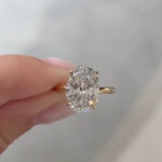 S925 Moissanite Solitaire 5.50 Ct Oval Cut Promise Ring For Women - Image 5