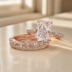 S925 3PC Wedding Set Elegant 3.5 Carat Radiant Cut Simulated Diamond Engagement Ring with Round & Marquise Accents Bands - Image 14