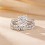S925 Sterling Silver 3PC 2.0Ct Princess Cut Engagement Ring With Classic Wedding Band - Image 4