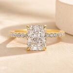 S925 Elegant Radiant Cut Engagement Ring For Women In Sterling Silver - Image 8