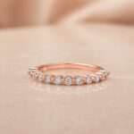 S925 Maxine Moissanite Round Cut Half Eternity Thin Women's Wedding Band In Sterling Silver - Image 11