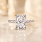S925 Elegant Radiant Cut Engagement Ring For Women In Sterling Silver - Image 3