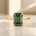 S925 Moissanite 3.5 Carat Solitaire Emerald Cut Engagement Ring - Image 15