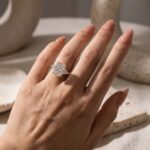 S925 5.0 Carat Radiant Cut Three Stone White Gold And Yellow Gold Engagement Ring With Hidden Halo - Image 10