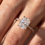 S925 Maxine Moissanite 1.0 Ct~3.5Ct Radiant Cut Engagement Ring in Sterling Silver - Image 12