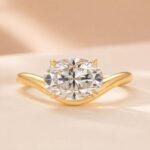 S925 Moissanite 2.5Ct Oval Cut Solitaire 18K Yellow Gold Engagement Ring Everyday Wear Ring - Image 4