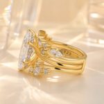 S925 Hidden Halo 4.0Ct Marquise Cut Engagement Ring with 1.5Ct Marquise&Round Cut Enhancer Wedding Band - Image 5
