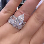 S925 Maxine Captivating Pear Cut Wedding Ring Set - Image 3