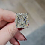 S925 Maxine Timeless 6.0Ct/12.0Ct Radiant Cut Engagement Ring In Sterling Silver