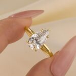 S925 Maxine Classic 5 Prong 2.5 Ct~4.0 Ct Pear Cut Engagement Ring - Image 11