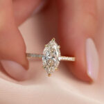 S925 4.0Ct Marquise Cut Half Eternity Engagement Ring In Sterling Silver - Image 3