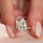 S925 Maxine Classic 5 Prong 2.5 Ct~4.0 Ct Pear Cut Engagement Ring - Image 6