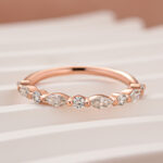 S925 Maxine Elegant Marquise Cut & Round Cut Simulated Diamond Wedding Band - Image 26