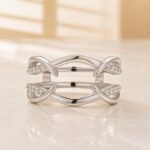 S925 Infinity Twist Stackable Wedding Band in Sterling Silver - Image 4