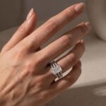 S925 Elegant 3.5Ct Radiant Cut Engagement Ring in Sterling Silver With Enhancer Wedding Band - Image 3