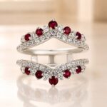 S925 Pavé Full Eternity Blue & White Stone Enhancer Wedding Band - Image 9