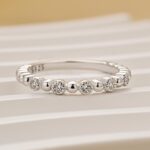S925 Maxine Classic Round Cut Wedding Band For Women In Sterling Silver - Image 3