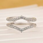 S925 Vintage Engagement Ring Enhancer Wedding Band In Sterling Silver - Image 3