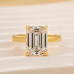 S925 4.5Ct Emerald Cut Solitaire Engagement Ring For Women In Sterling Silver - Image 3