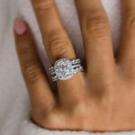 S925 Gorgeous Halo Cushion Cut Women's Wedding Set In Sterling Silver - Image 2