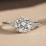 S925 Maxine Special Moissanite 1.2 Carat Round Cut Engagement Ring In Sterling Silver - Image 3