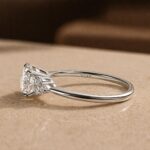 S925 Maxine Special Moissanite 1.2 Carat Round Cut Engagement Ring In Sterling Silver - Image 4
