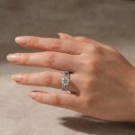 S925 Moissanite 2Ct Round Solitaire 3-Piece Bridal Ring Set Engagement Ring With Wedding Bands - Image 3