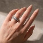 S925 Moissanite 2CT Round Cut Solitaire Engagement Ring Set White Gold Plated In Sterling Silver Promise Rings For Women - Image 2