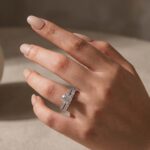 S925 Moissanite 2CT Round Cut Solitaire Engagement Ring Set White Gold Plated In Sterling Silver Promise Rings For Women - Image 3