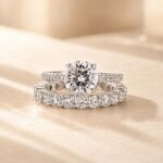 S925 Moissanite 2CT Round Cut Solitaire Engagement Ring Set White Gold Plated In Sterling Silver Promise Rings For Women - Image 4